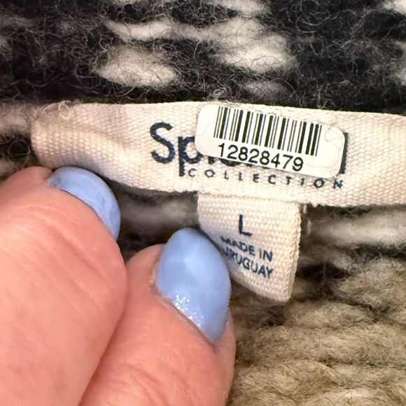 Splendid Cream and Black Turtleneck Chunky Sweater - Picture 15 of 16